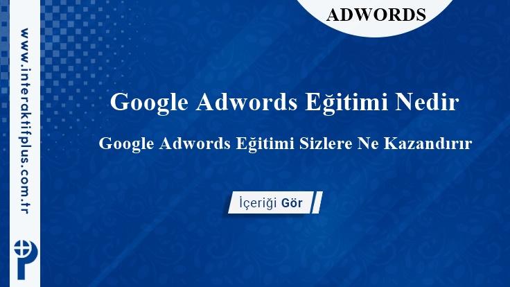 Google Adwords Eğitimi  Nedir