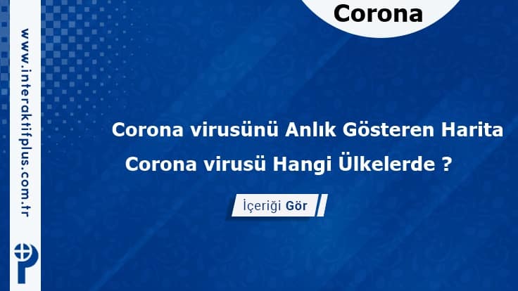 Corona virusünü Anlık Görebileceğiniz Sayaç