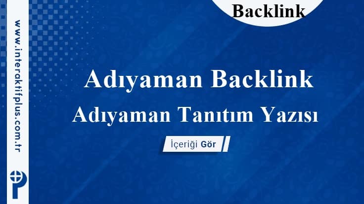 Adıyaman Backlink