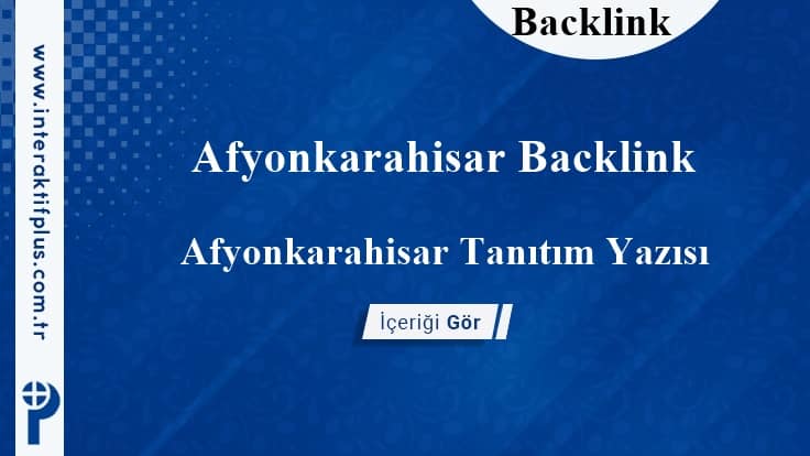 Afyonkarahisar Backlink