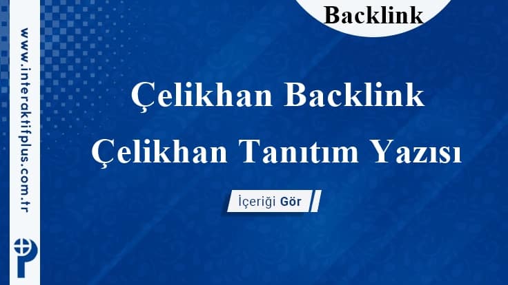 Çelikhan Backlink