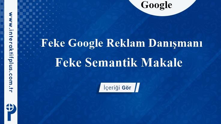 Feke Google Reklam Danışmanı