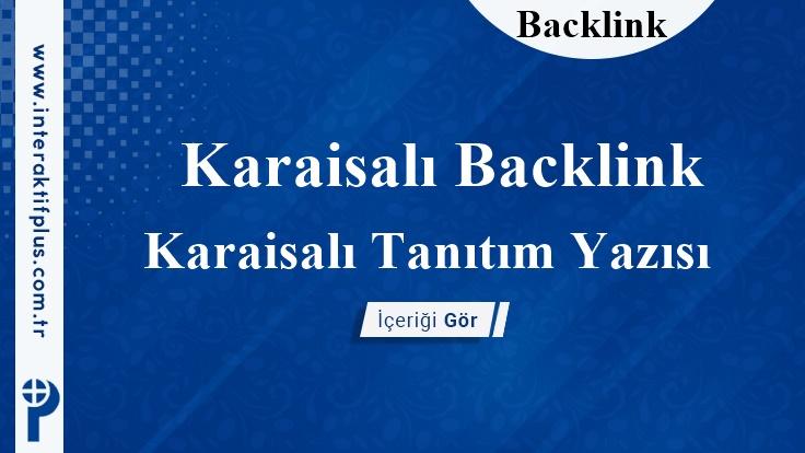 Karaisalı Backlink